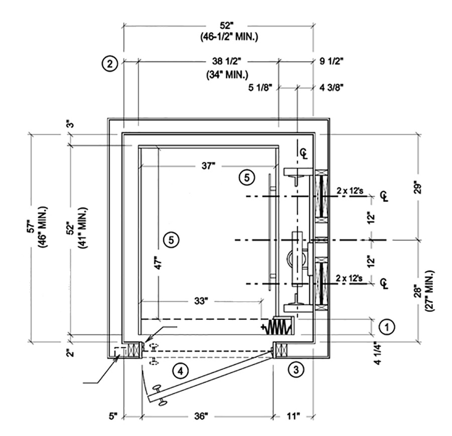  Фрагмент проекта лифтовой шахты. Тула